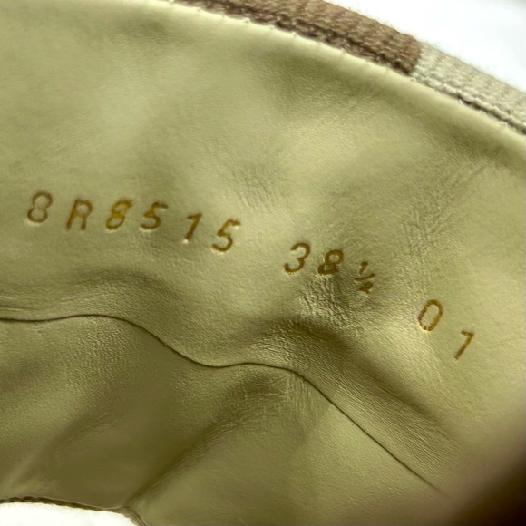 FENDI SUNSHINE EMBROIDERED LOGO PLATFORM SLIDE SANDAL NEUTRAL BEIGE SZ 38.5 NEW! - Picture 15 of 16